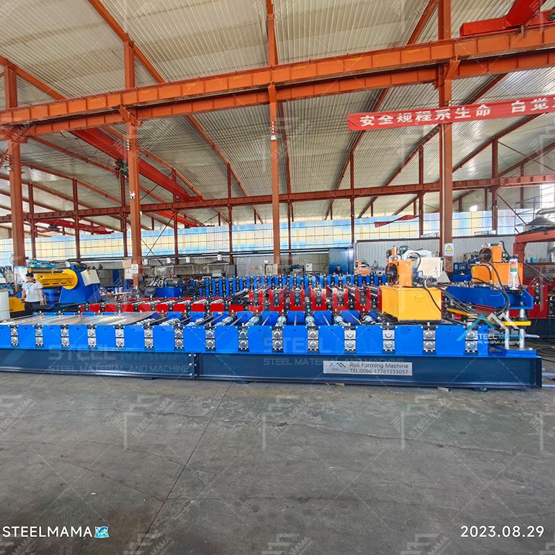 Turkey Popular High Quality Fully Automatic Color Metal 800 IBR Trapezoidal Roofing Sheet Roll Forming Machine