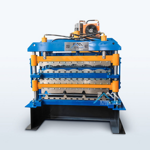 Triple Layer TR4 IBR And 988 Corrugated 1065 Glazed Tile Panel Cold Roll Forming Machine
