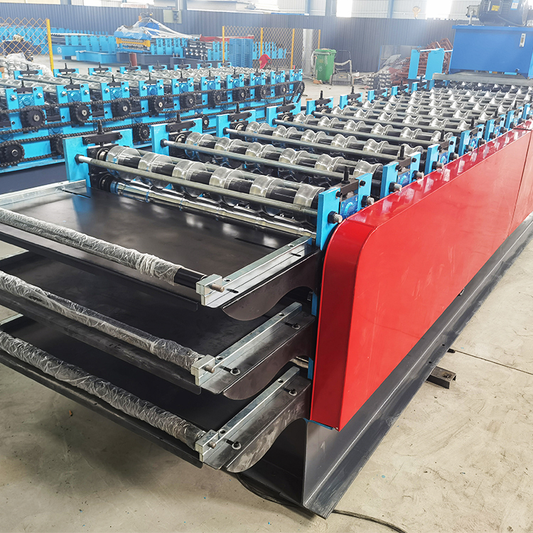 Building Material IBR Panel / Corrugated Metal Steel Glazed Tile Roofing Sheet Machine Three Layer Roll Forming Machine