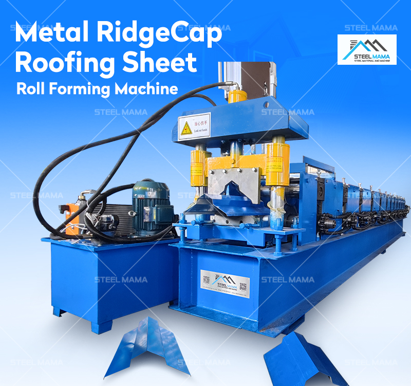 color steel roof ridge cap roll forming machine