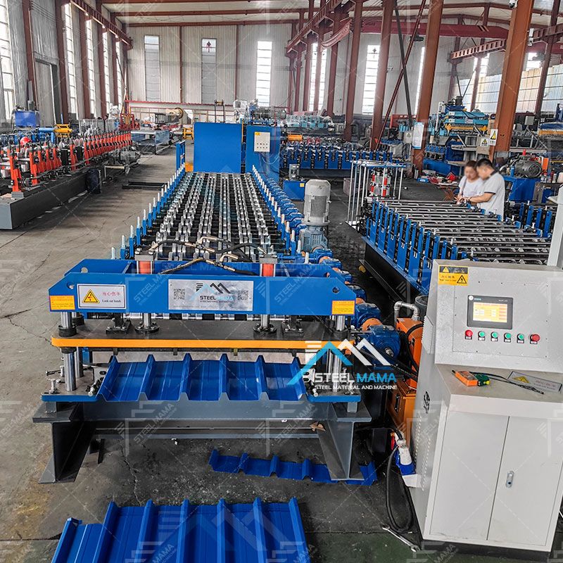 Italy Popular High Performance IBR Trapezoidal Profile Roofing Sheet Roll Forming Machine With Gear Box