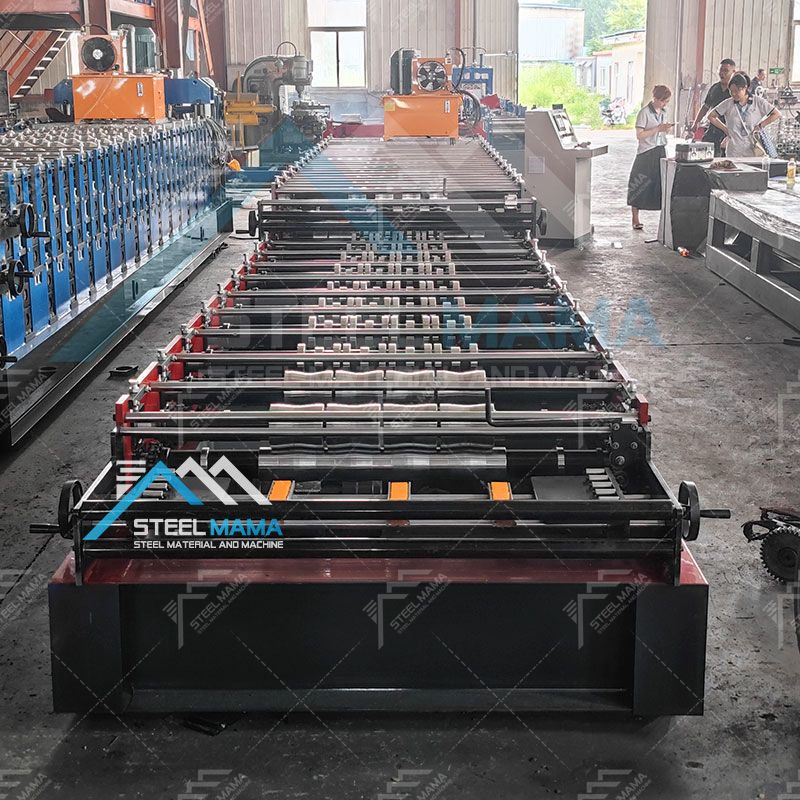 Double Deck 900 IBR And 1085 Trapezoidal Colored Steel Roofing Sheet Roll Forming Machine For Venezuela