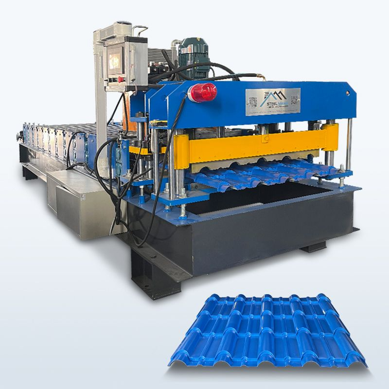 Zimbabwe Popular High Standard Full Automatic 800 Glazed Q Tile Roof Sheet Roll Forming Machine