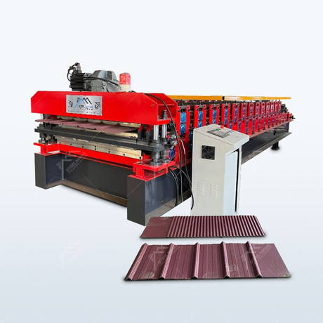 America Popular Trapezoidal And Arc Corrugated Double Layer Roofing Sheet Roll Forming Machine 