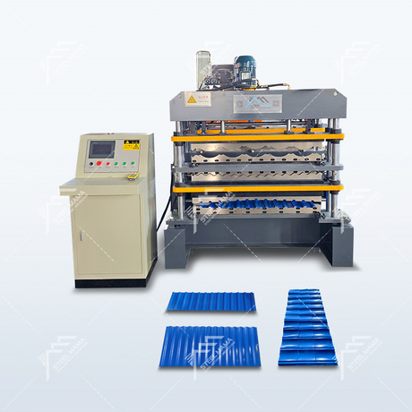 Palestine Popular Factory Direct Sales 988 Corrugated & 1035 Tile & 996 Trapezoidal Three Layer Roofing Sheet Machine