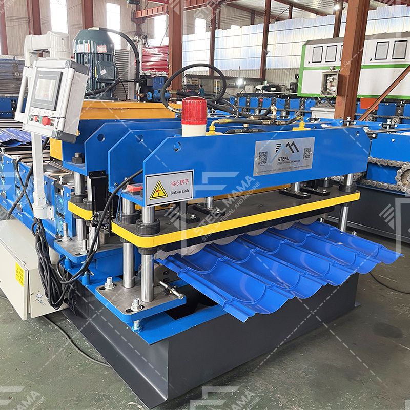 Iraq Popular Full Automatic Metal Glazed Zee Tile Roof Sheet Roll Forming Machine