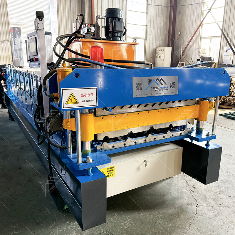 Cameroon Popular High Standard 840 Trapezoidal And 836 Corrugated Roofing Sheet Double Layer Machine