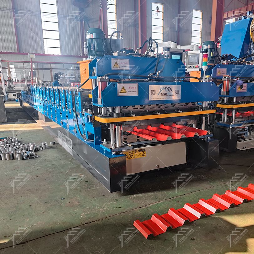 South Africa Popular 800 Q Tile And 720 Trapezoidal IBR Double Layer Roll Forming Machine