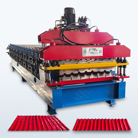 Colombia Popular High Performance R101 Trapezoidal & 966 Tile Roofing Sheet Double Layer Machine