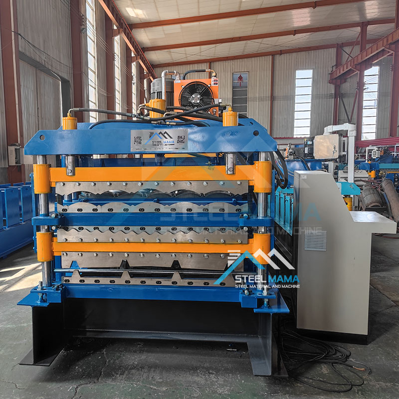 Triple Layer TR4 IBR And 988 Corrugated 1065 Glazed Tile Panel Cold Roll Forming Machine