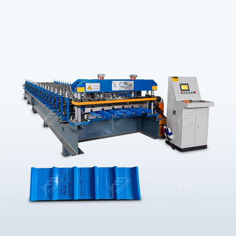 Italy Popular High Speed Full Automatic Trapezoidal Roofing Sheet Cold Roll Forming Machine