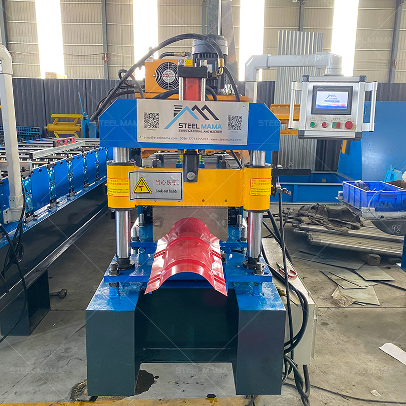 Automatic PPGI PPGL Galvanized Color Steel Metal 255 Roll Top Ridge Cap Roof Tile Roll Forming Machine