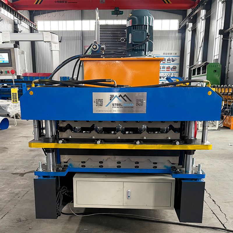 Turkmenistan Popular High Efficiency 820 Trapezoidal & 825 Trapezoidal Roofing Sheet Double Layer Machine