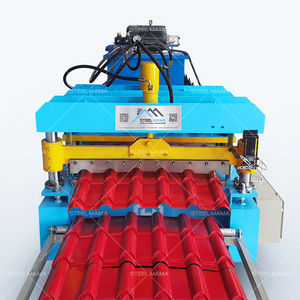 Automatic 800 Glazed Q Tile Metal Roof Sheet Making Machine Roof Tile Cold Roll Forming Machine Price