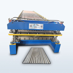 French Guiana Popular TR4 Trapezoidal And 988 Corrugated Roofing Sheet Double Layer Machine