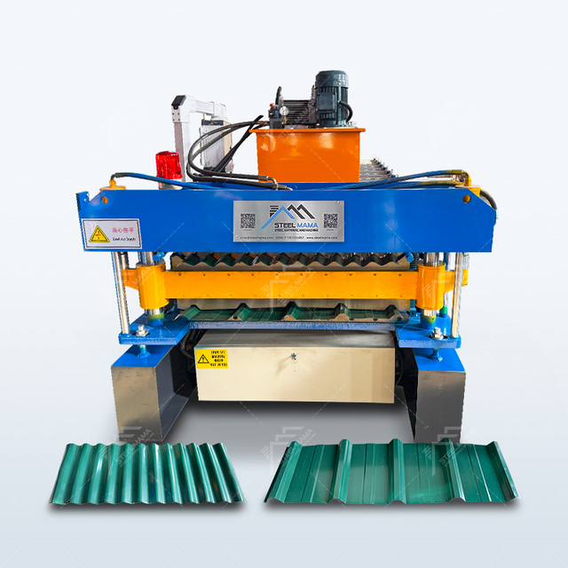 Cameroon Popular High Standard 840 Trapezoidal And 836 Corrugated Roofing Sheet Double Layer Machine