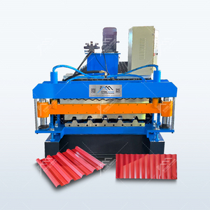 South Africa Popular Full Automatic 686 Trapezoidal & 762 Corrugated Roofing Sheet Double Layer Machine