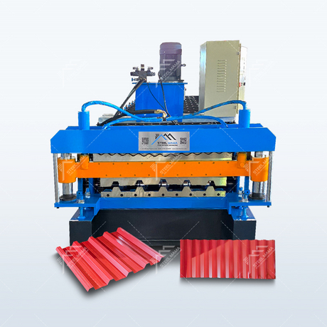 South Africa Popular Full Automatic 686 Trapezoidal & 762 Corrugated Roofing Sheet Double Layer Machine