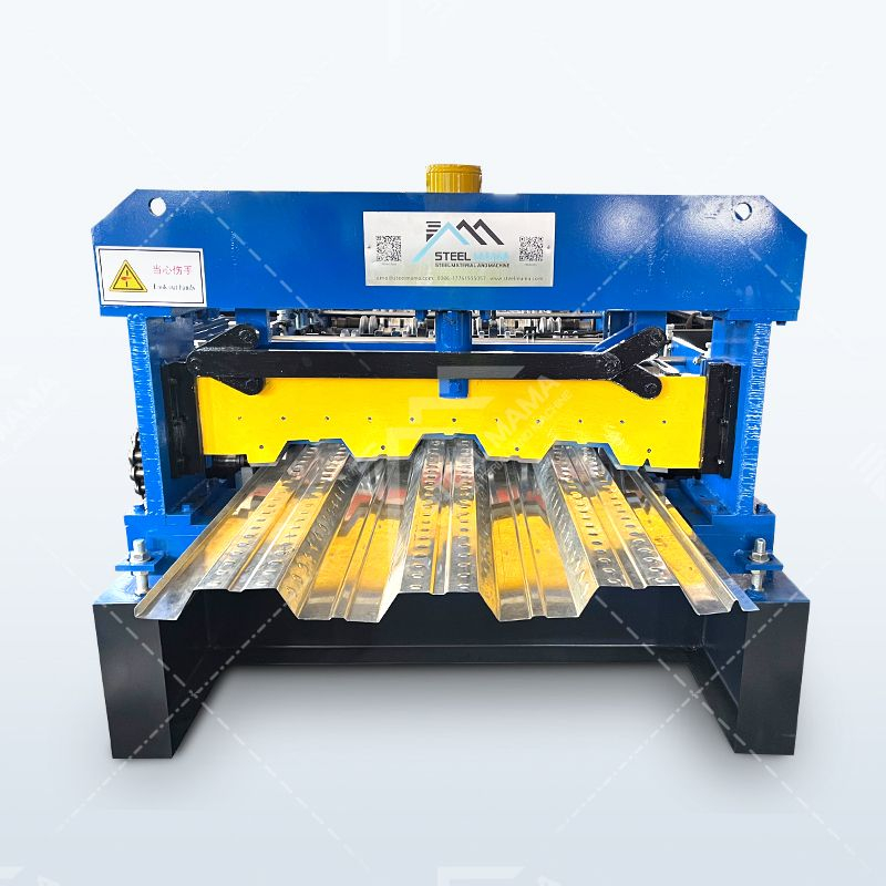 Iraq Popular High Speed Thickness Galvanized Steel Metal Deck Floor Roll Forming Machine With Embossing Ribs