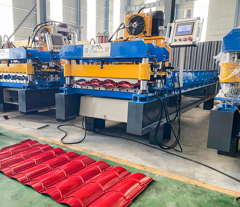 Roof Use 868 Roman Tile Glazed Profile Steel Roofing Sheet Roll Forming Machine Roof Tile Making Machinery Price