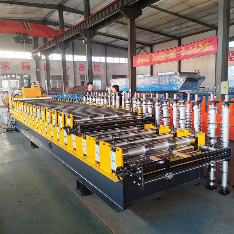 Peru Popular High Performance Full Automatic TR4 Trapezoidal & TR5 Trapezoidal Roofing Sheet Double Layer Machine