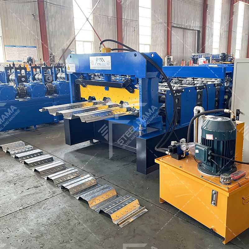 Iraq Popular High Speed Thickness Galvanized Steel Metal Deck Floor Roll Forming Machine With Embossing Ribs