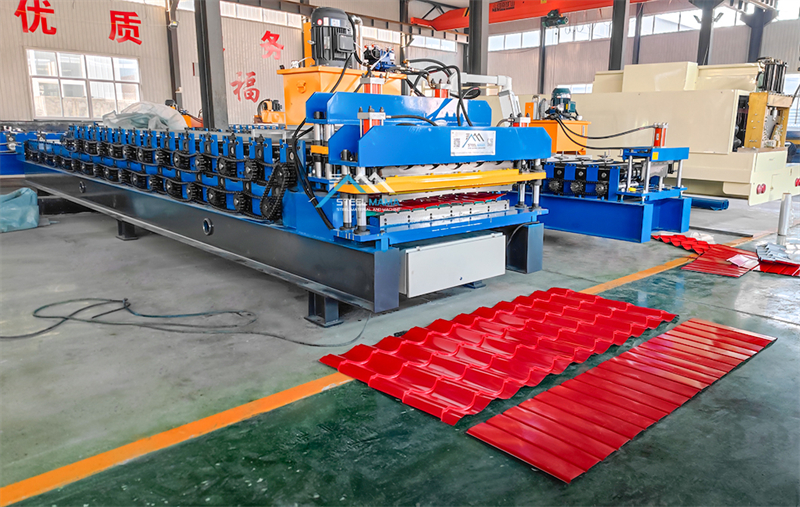 cold rolled steel glazed tile forming machine