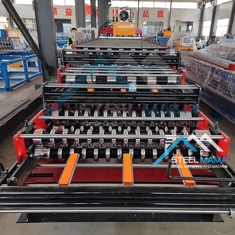 Paraguay Popular 1025 IBR 988 Corrugated And 980 Glazed Tile Three Layer Color Steel Sheet Roll Forming Machine