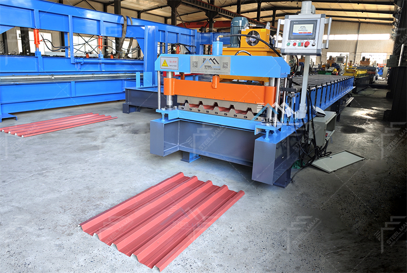 trapezoidal roof panel roll forming line