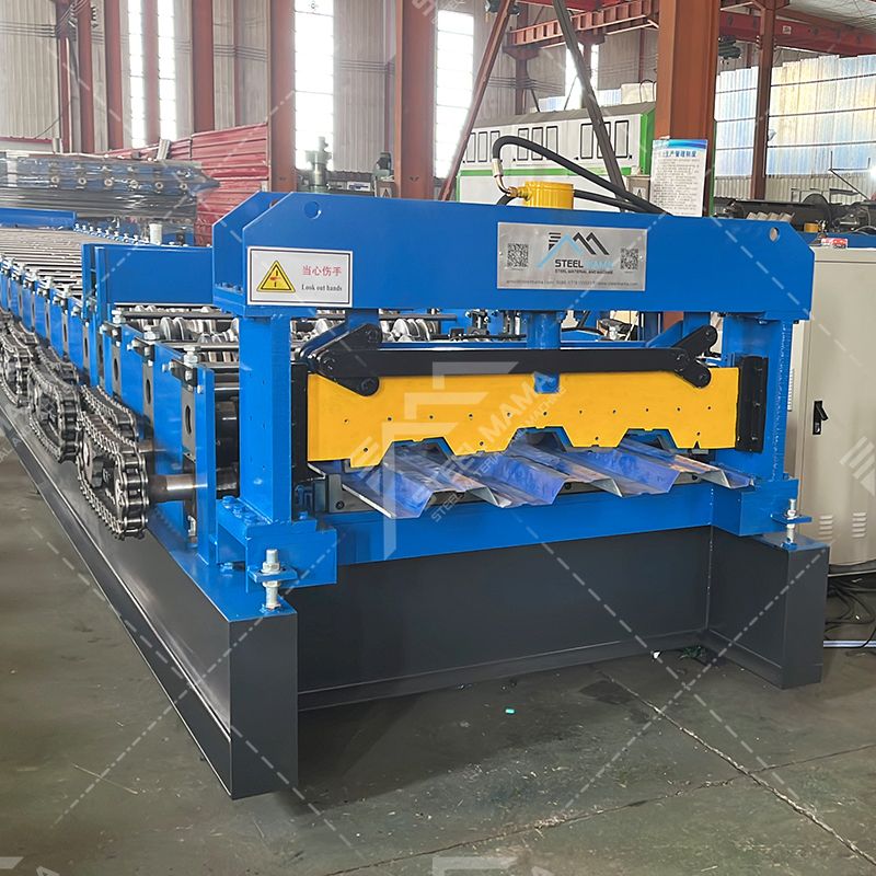 Iraq Popular High Speed Thickness Galvanized Steel Metal Deck Floor Roll Forming Machine With Embossing Ribs