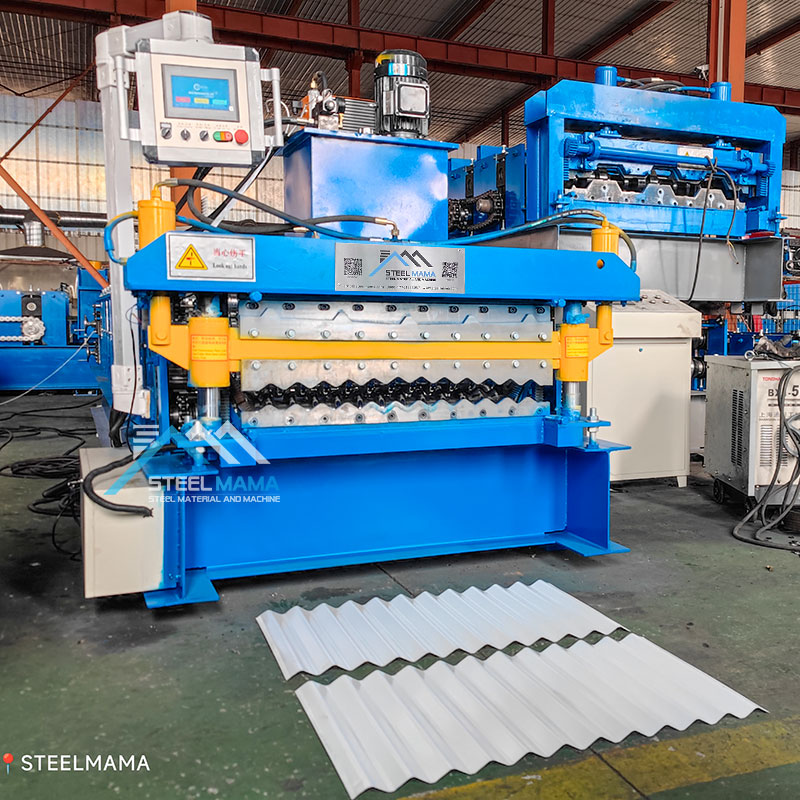 Bolivia Popular 820 IBR Trapezoidal Sheet 825 Corrugated Tile Roofing Sheet Panel Double Layer Making Roll Forming Machine