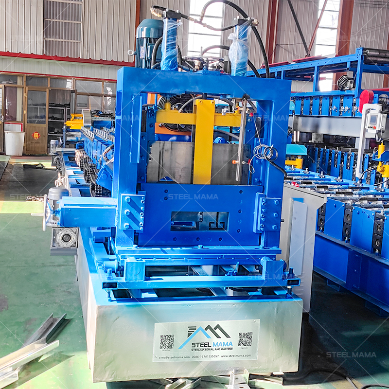 Full Automatic Durable Multy Size Galvanized Steel C Channel Purlin Roll Forming Machine For Building Material
