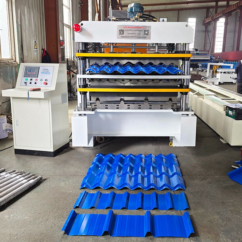 Guatemala Popular High Performance 1000 Tile & R101 IBR & TR4 IBR Three Layer Roofing Sheet Machine