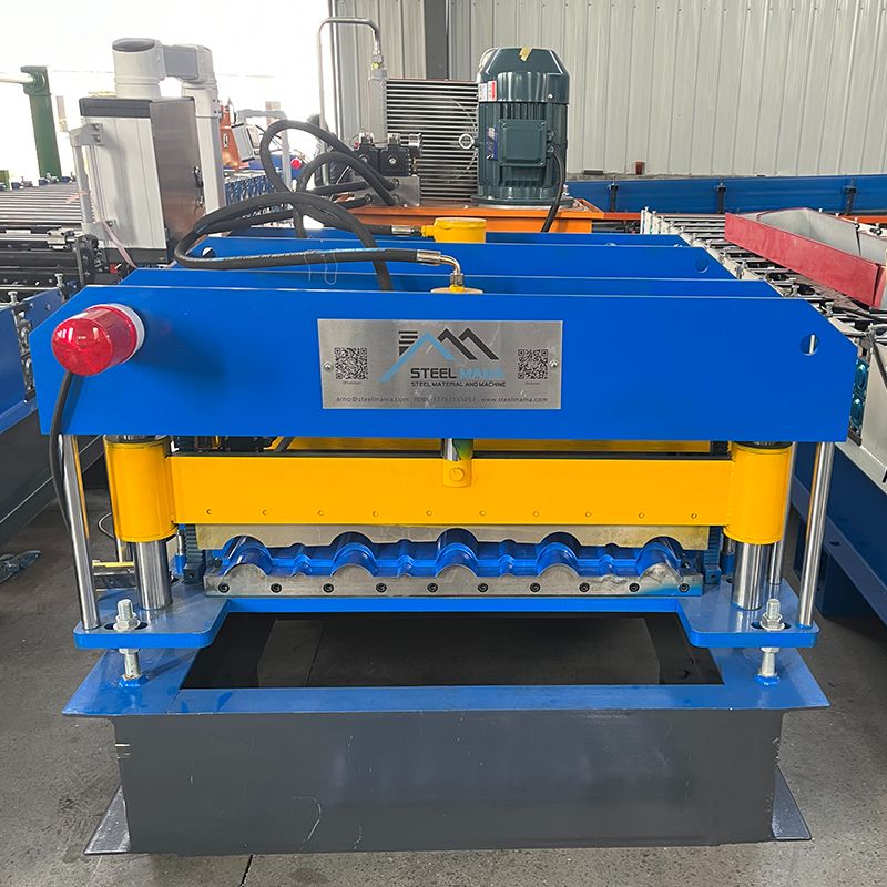 Zimbabwe Popular High Standard Full Automatic 800 Glazed Q Tile Roof Sheet Roll Forming Machine