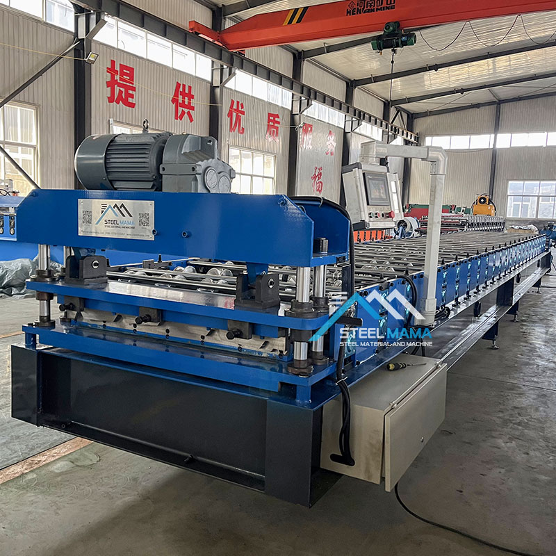 Indonesia Popular Full Automatic 1000 G550 IBR TR5 Color Steel Trapezoidal Sheet Metal Roofing Cold Roll Forming Machine