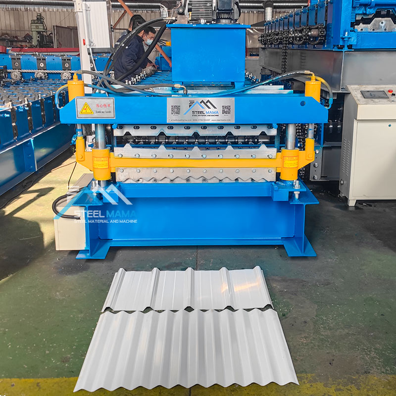 Bolivia Popular 820 IBR Trapezoidal Sheet 825 Corrugated Tile Roofing Sheet Panel Double Layer Making Roll Forming Machine