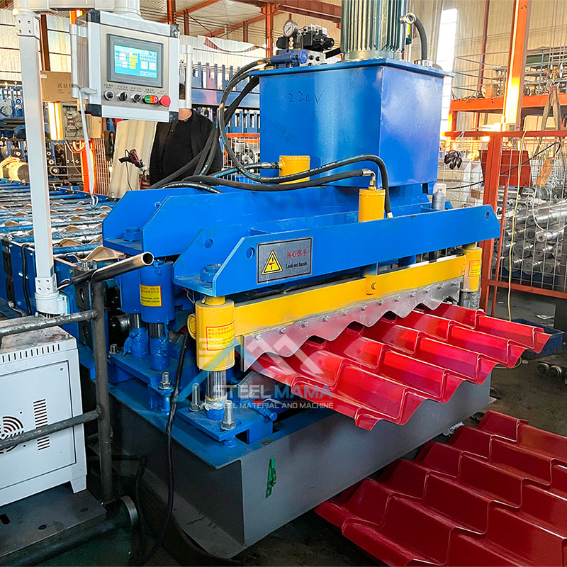 Roof Manufacturer Glazed Tile Metal Steel Sheet Cold Roll Forming Machine Price Corrugated Wave Profile Roofing Tile Making Machine