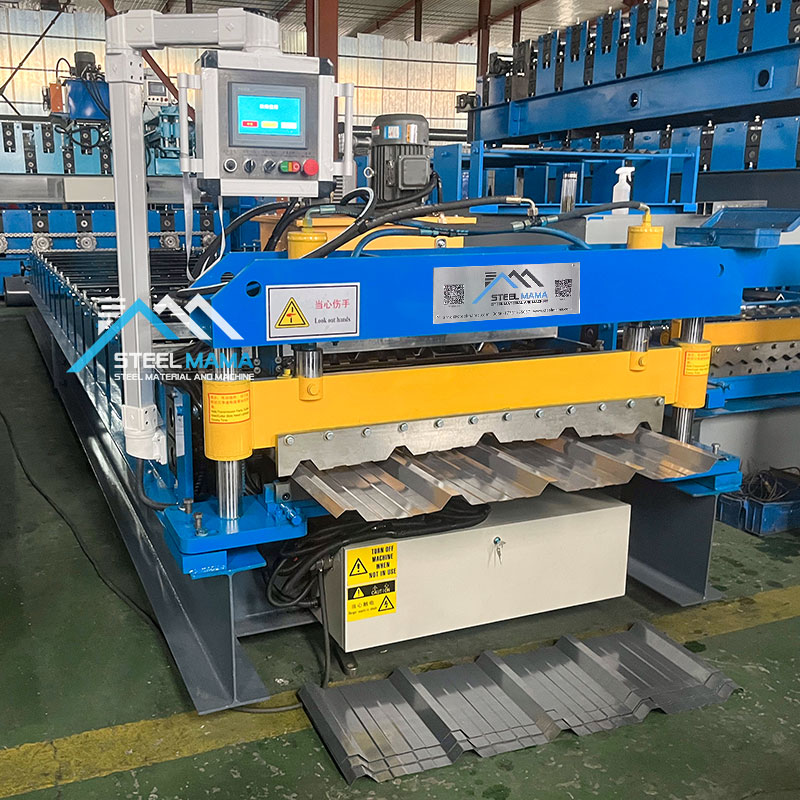 Factory Direct Sales Automatic Trapezoidal Profile Metal Sheet Roll Former TR5 IBR Trapezoidal Rolling Plate Maker Roof Forming Machine