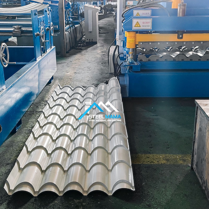 Hot Sale Manufacturer PPGL PPGI Iron Metal Steel 800 Roman Tile Roofing Sheet Roof Panel Cold Roll Forming Machine