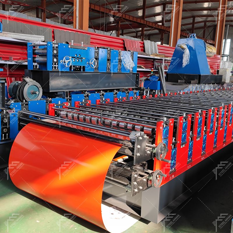 The Philippines Popular 1020 Trapezoidal And 1000 Q Tile Double Deck Cold Roll Forming Making Machine
