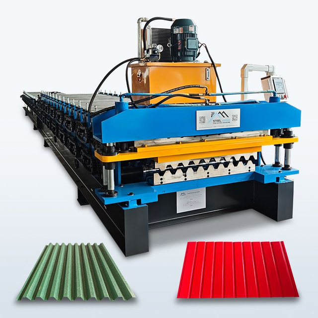Hungary Popular High Efficiency T8 Trapezoidal & T40 Trapezoidal Roofing Sheet Double Layer Machine