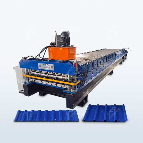 Serbia Popular High Quality 1090 And 965 Trapezoidal Double Layer Roofing Sheet Roll Forming Machine 
