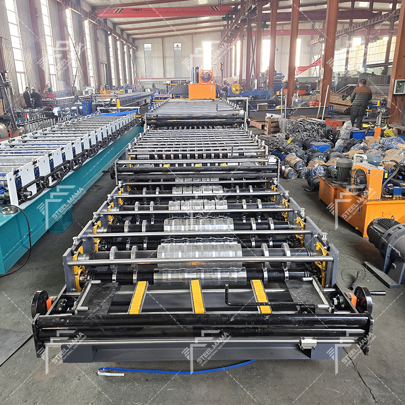 Palestine Popular Factory Direct Sales 988 Corrugated & 1035 Tile & 996 Trapezoidal Three Layer Roofing Sheet Machine