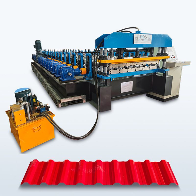 Romania Popular High Output Premium H18 Trapezoidal Roofing Sheet Roll Forming Machine