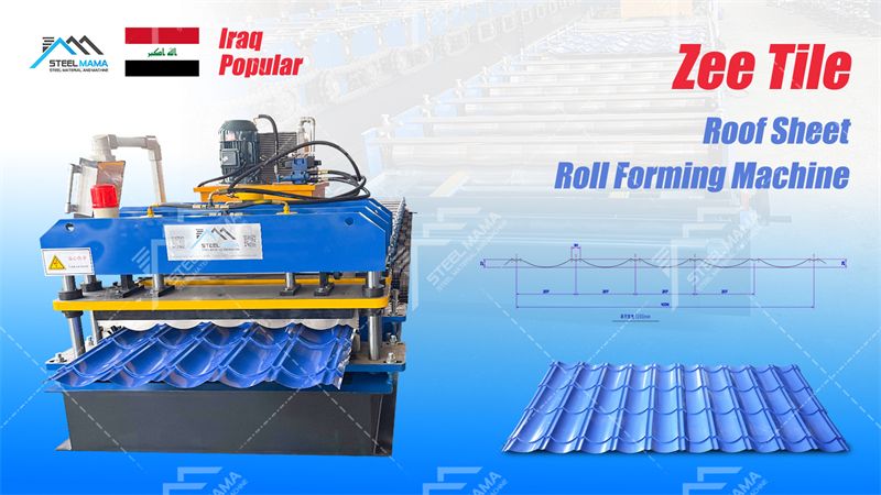 glazed zee tile roof sheet roll forming machine