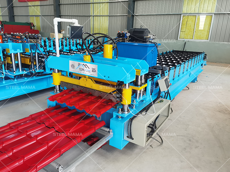 cold glazed roof tile forming machine