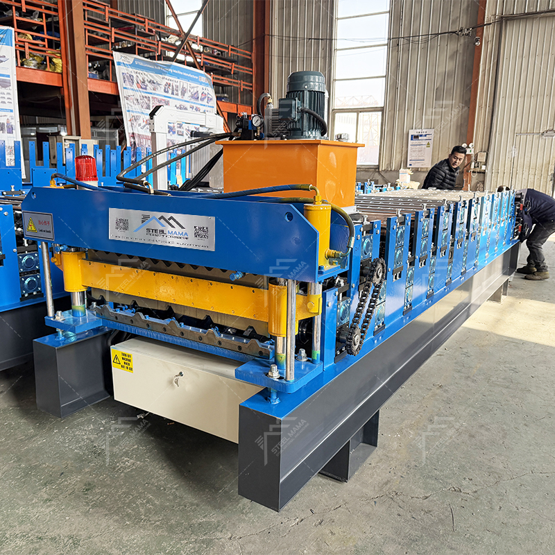 Cameroon Popular High Standard 840 Trapezoidal And 836 Corrugated Roofing Sheet Double Layer Machine