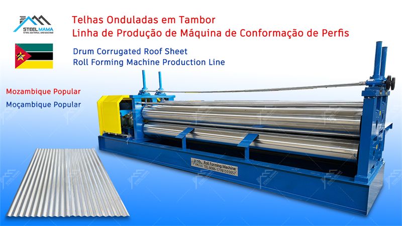 Barrel corrugated sheet machine