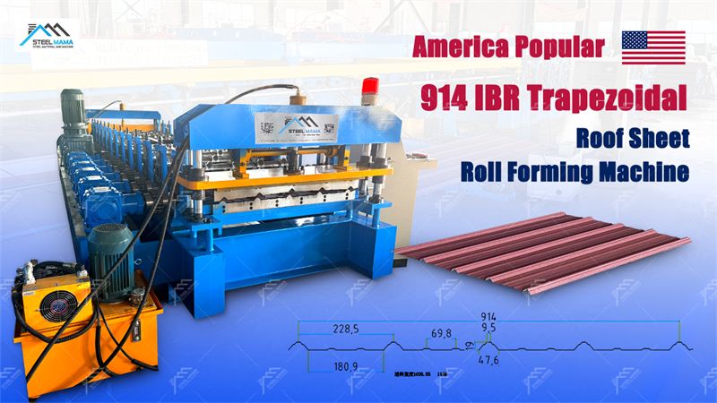 914 Trapezoidal sheet roll forming Machine
