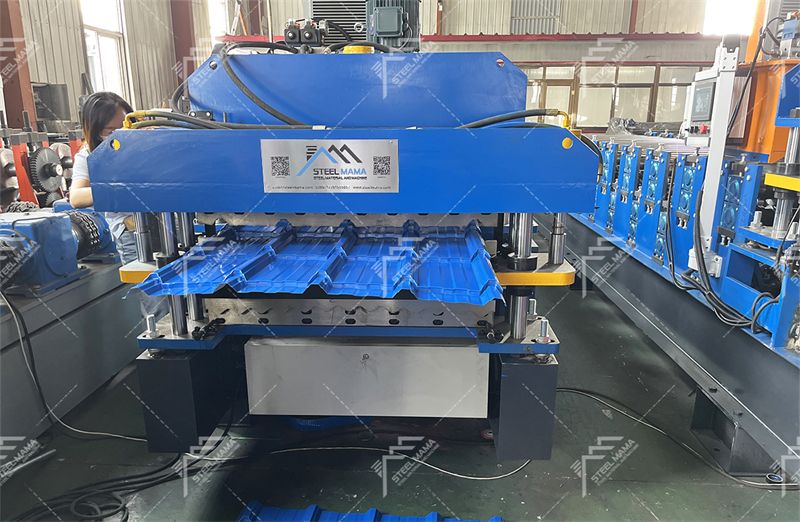 steel roof double laye sheet making machine price